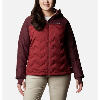 Columbia Ženske Jakne - Grand Trek Down Hooded Plus Size Crvene | ZFBD-63915